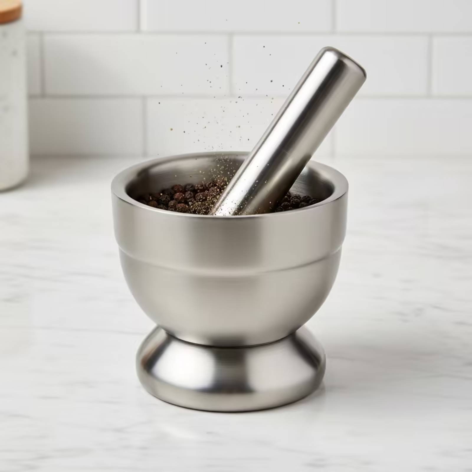 Mortar and Pestle with Lid Mes - đánh giá và giá Home Cooking In