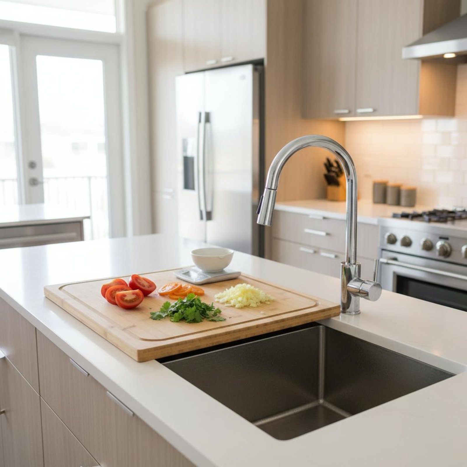 Over the Sink Cutting Board Mu - đánh giá và giá Home Cooking In